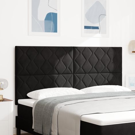 Kopfteil Schwarz 180 cm Samt vidaXL (1/5)