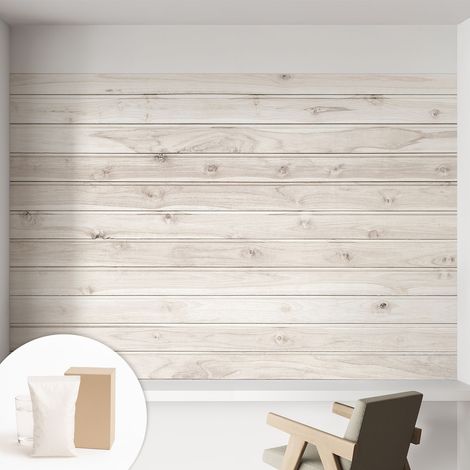 Tapete Vliestapete mit Kleber - Wanddekoration - Wandfolie - 3D Tapete Wand - Wohnungsdeko Naturholz 152x104 cm (1/5)
