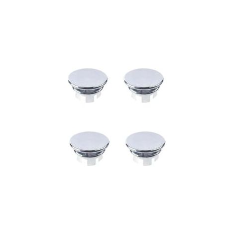 Couvercle de Trop-Plein pour Lavabo, 4 Pcs Anneau de Débordement d’Évier, Bouchon Trop Plein Lavabo, Couvercle de Trop-Plein de Trou d'Évier Rond, pour Lavabo,- Crezuo (1/4)
