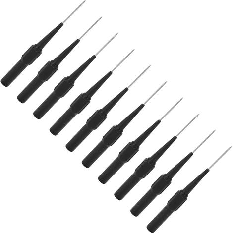 10 Stück 1 mm Stiftspitze, durchstoßfreier Kabelprüfer, 4,0 mm Klinkenstecker, Kfz-Teile-Steckverbinder 26.010, Schwarz (1/5)