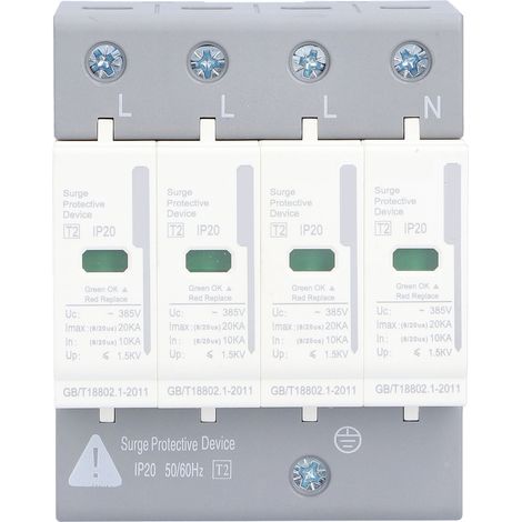 Parafoudre domestique BERM BEM‑LY20 – Module de protection contre la foudre 4P 20kA pour usage résidentiel (1/5)