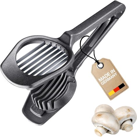 1 Coupe-légumes, Fils acier inoxydable, Design ergonomique, Anthracite, Pour champignons et fruits