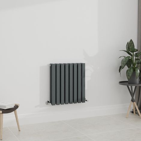 WarmeHaus 600x550mm Radiator Grey Flat Panel Double Anthracite (1/5)