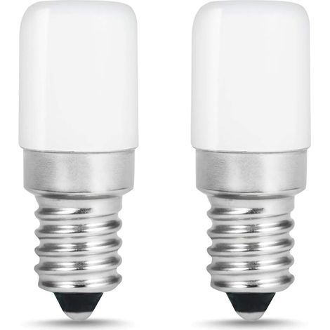 Paquete de 2 bombillas LED E14 para frigorífico / 1,5 W - Equivalente a una bombilla de 15 W, luz blanca fría - 6000 K