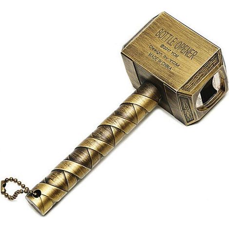 Marteau de Thor, Ouvre-Bouteille de Bière, pour Bar Party BBQ Camping Beer and Families (Bronze) (1/5)