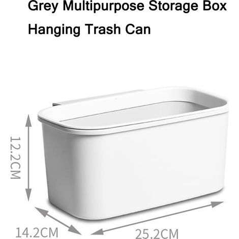 Cesta colgante para mesita de noche - Caja de almacenamiento colgante y cubo de basura - Bolsa para mesita de noche - Adecuada para dormitorio y habitación - Gris