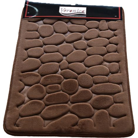 Tapis De Bain En Mousse À Mémoire De Forme - Absorbant Eau - Pour Salle De Bain Chambre Toilette - 50 X 80 Cm - 1 Pièce (1/5)