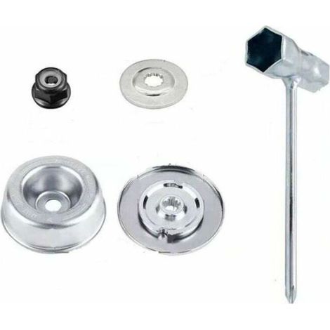 Kit de 4 pièces détachées et accessoires pour débroussailleuses STIHL FS55, FS56, FS120, FS130, FS130R, FS200, FS200R et FS250 : lame métallique de haute qualité. (1/2)