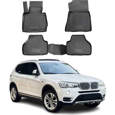 OMAC 3D Tapis de Sol Compatible avec BMW X3 F25 2010-2017 en Caoutchouc Noir (1/5)