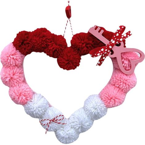 Guirlande En Laine - Pour Porte Intérieure Extérieure - Décoration Murale Festival Fête - 30 cm - 1 Pièce (1/5)
