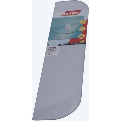 Tablettes verre transparente 2 coins arrondis 40 x 15 cm - MOTTEZ - B152F