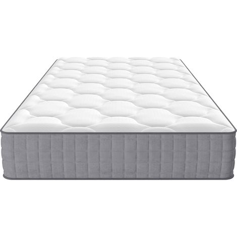 Matelas à ressorts ensachés 7 zones H3, 25 cm, mousse respirante, isolation des mouvements, 90x200 cm (1/5)