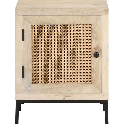 Maison Exclusive - Nachttisch 40x30x50 cm Mango Massivholz und Ro