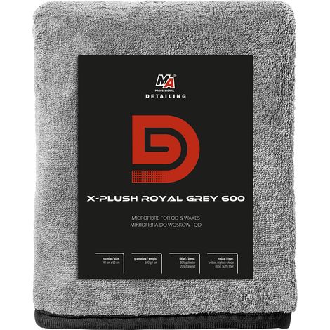 025528 MA detailing profesional - Microfibra extra suave gris real 600 g/m² PARA ceras y QD 40x60cm (1/4)