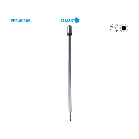 Leman – Rallonge pour mèche plate queue 6 pans 300 mm – Pour bois dur – Vendu à l'unité – Compatible perceuse