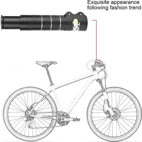 Prolongateur de potence vélo 180mm pour rehausser guidon et ajustement hauteur (1/5)