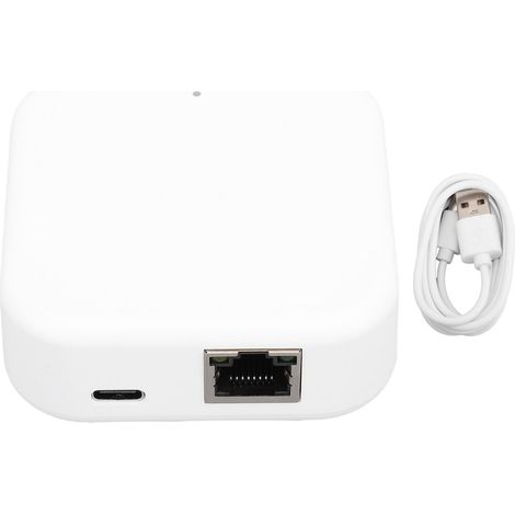 Passerelle intelligente WiFi Bluetooth RJ45 pour la maison connectée, compatible avec l'application TTLock et les serrures connectées. Haut-parleur intégré. (1/5)