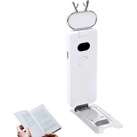 Lampe Clip Livre Signet LED Pliable Réglable À Intensité Variable (1/5)