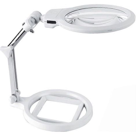 Loupe de bureau pliable, grande loupe de lecture portable mains libres et réglable (1/4)