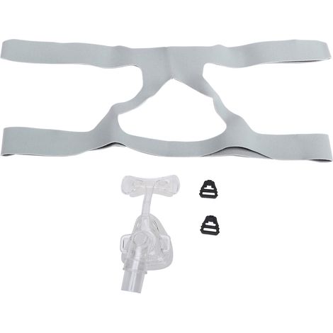 Masque nasal en silicone pour respirateur, serre-tête ajustable compatible ResMed, protection faciale de ventilation (1/5)