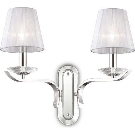 Applique Classica Pegaso Metallo Bianco 2 Luci E14 (1/3)