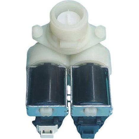 Accessoires pour lave-linge : électrovanne double pour lave-linge à tambour, vanne d'entrée avec une entrée et deux sorties pour JINLING/MEILING/BEKO/Electrolux ( ) (1/4)