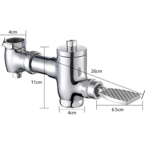 Wall-mounted flush valve for toilets, manual push-button switch, delay valve, export style toilet flush valve -- copper body WS-005 [large horizontal flush valve]