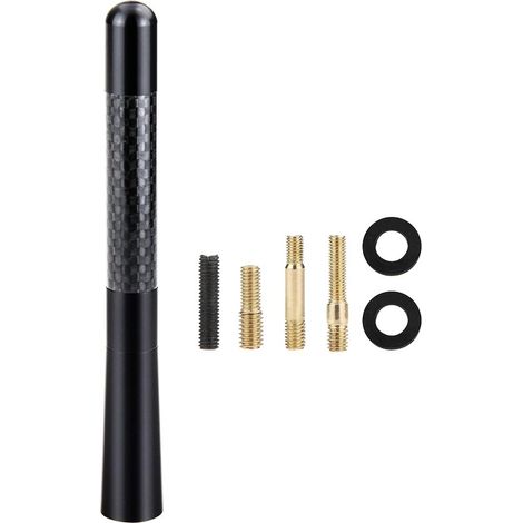 Antenne universelle en fibre de carbone pour voiture, camion, camionnette, antenne courte, antenne de remplacement de 10 à 18 cm (4 à 7 pouces) pour Ford, Dodge, Jeep, Toyota, Nissan et Mazda. (1/2)