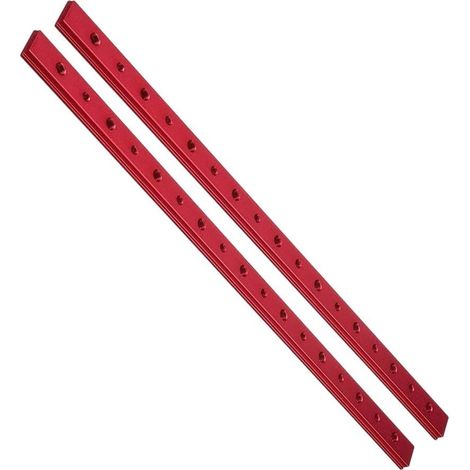 Juego de 2 guías en T de aleación de aluminio para carpintería, barra deslizante en T para bricolaje en madera (450 mm)