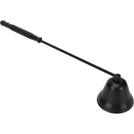 Extincteu de Mèche de Bougie, éteignoi de Flamme de Mèche en Acie Inoxydable, Accessoie D'extincteu de Bougie Vintage Noi avec Long Manche pou les Amateus de Bougies (Noi) (1/5)