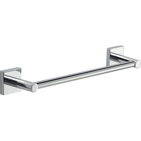 Gedy Fuji Portasciugamani bagno, Portasciugamani da parete, Porta asciugamani adesivo, Portasciugamani senza trapano, 34,1 x 6,9 x 4,7, Cromo, Acciaio Inox AISI 304