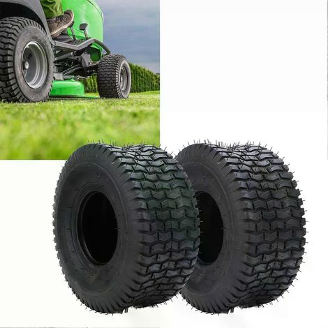 2 Stück 15x600-6 Reifen, 570 lbs Tragfähigkeit, 4-lagig, robust, schlauchlos, für Aufsitzmäher. (1/4)