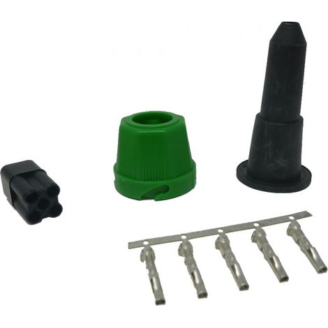 Connectique pour câble d'alimentation de feux – Adaptateur carré vert – Tension 12V – Pack de 5 unités pour installation sécurisée – Aj.Ba