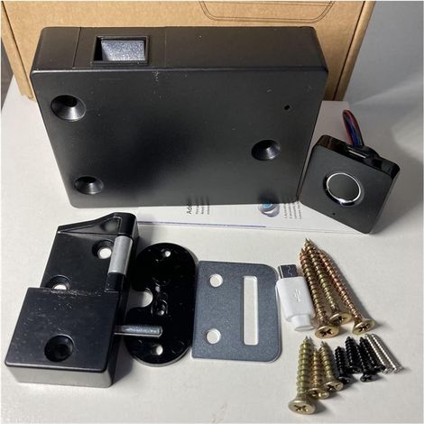 Serrure de porte intelligente Serrures d'empreintes digitales électroniques intelligentes de tiroir serrures de classeur armoire de rangement serrure d'empreinte digitale meubles serrure de porte inte (1/5)
