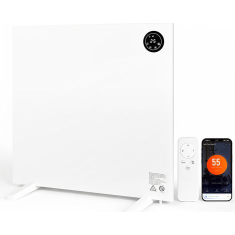Jiubiaz Hybrid-Infrarotheizung 400 W WLAN App Fernbedienung Touch Wand & Standheizung (1/5)