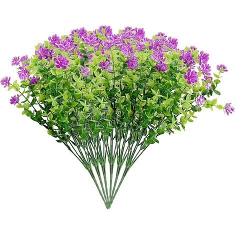 XIUH Décoration d'intérieur Fleurs artificielles Lot de 6 - Fleurs en plastique réalistes pour mariages, bouquets de fleurs en latex pour mariées (rose) (1/4)