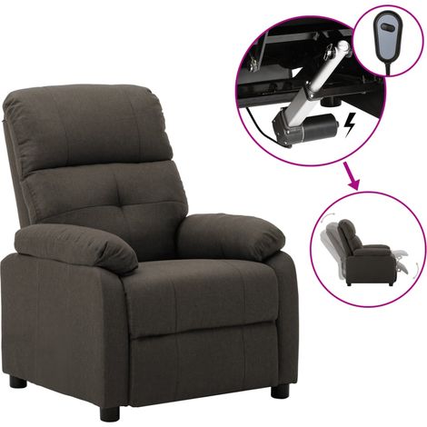 Fauteuil inclinable électrique Taupe Tissu 3 (1/5)