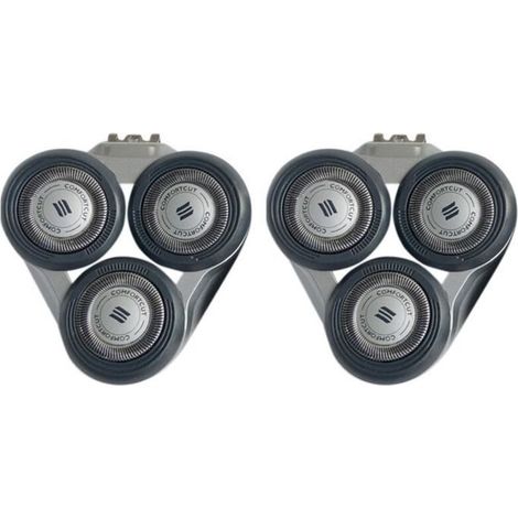 2X Replacement Shaver Head for Philips S5000 S5370 S5571 S5420 S5140 S5078 S5077 S5050 S5082 S5380 S5400 Shaver Blade - Black (1/4)