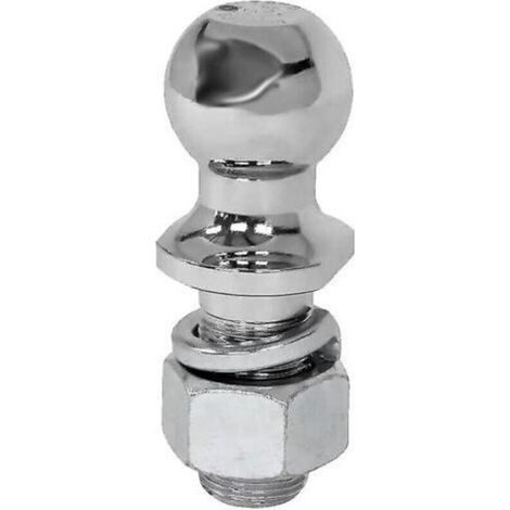 Boule de remorquage d'attelage chromée 50mm pour RV et camions - capacité de traction 3500 lbs, en acier chaud, nouvellement réemballé.