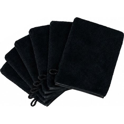 8 guanti da doccia in microfibra,salviettina di dimensioni 15x21 cm,morbidi e assorbenti,asciugamano da bagno,grigio (1/5)