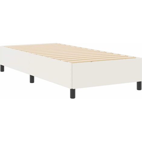 Lit simple,Lit adulte,Cadre de lit Crème 90 x 200 cm Tissu en velours côtelé CFW4136876 (1/5)