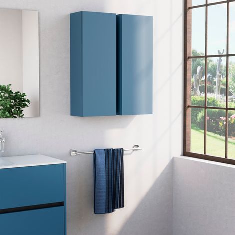 Inda - Pensile bagno con anta DX e ripiano 30x80 cm - Avio opaco (1/3)