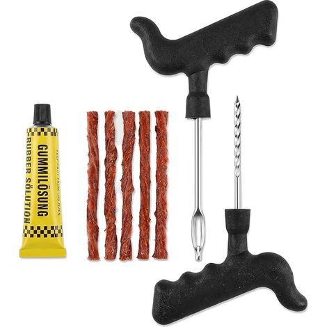 Kit Réparation Pneu Voiture Kit anti-crevaison: forets mèches colle. Réparation urgente sans démontage. Pour voiture moto camping-car (1/4)
