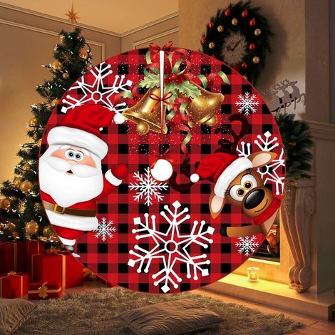 Weihnachtsbaumdecke - 122 cm dicke runde Abdeckung für Weihnachtsbäume im Innen- und Außenbereich, Weihnachtsdekoration für Zuhause (1/5)