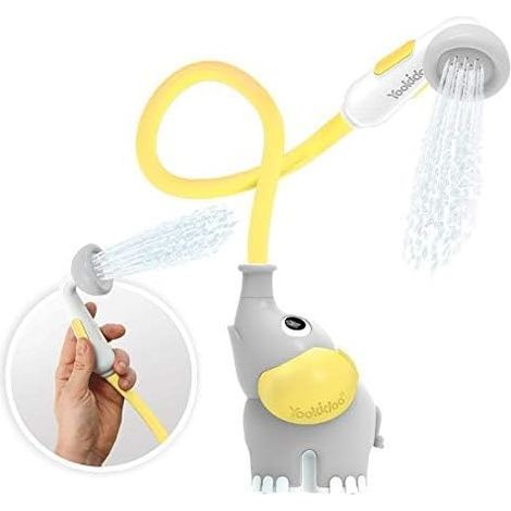 Pommeau de douche pour bébé - Pompe à eau avec bec verseur en forme de trompe - Contrôle du débit d'eau grâce à 2 boutons en forme de trompe d'éléphant pour un maximum de plaisir dans la baignoire ou (1/5)