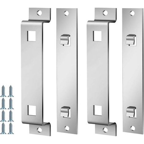Soportes para casitas de pájaros, Juego de soportes colgantes, Casitas de pájaros colgantes, Acero inoxidable galvanizado, 2 juegos, Color plata (1/5)