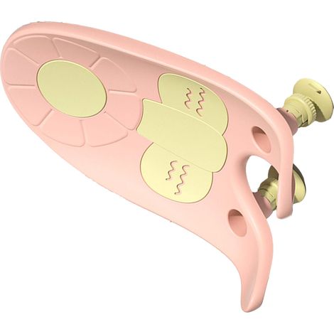 Support de baignoire antidérapant, multifonctionnel, réglable et ergonomique, rose (1/4)