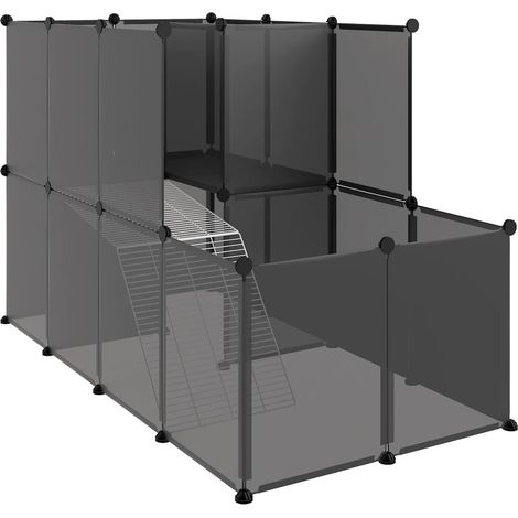 Jaula para animales pequeños 142 x 74 x 93 cm PP y acero negro 020041646 (1/5)