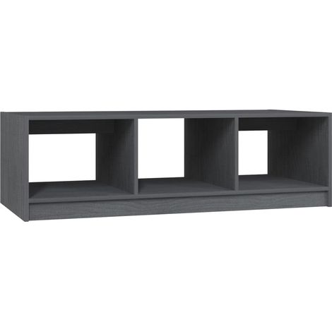Maison Exclusive - Couchtisch Grau 110x50x34 cm Massivholz Kiefer
