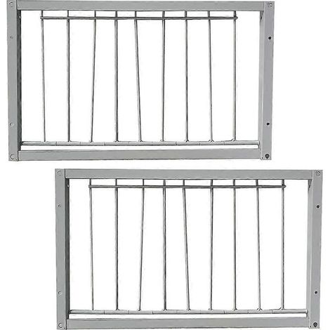 Taubenkäfigtür (2er-Set) – Sicherheitszubehör für Tauben – Material: Eisen – Eingang für die Taubenausbildung – 43 x 26 x 2 cm – Weiß (1/5)
